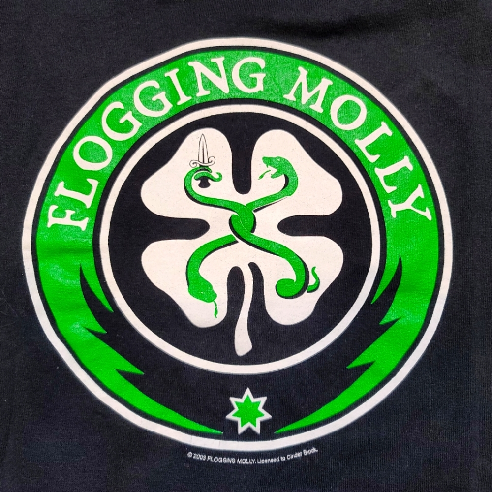 Flogging Molly Snakes and Clover Band Graphic T-Shirt